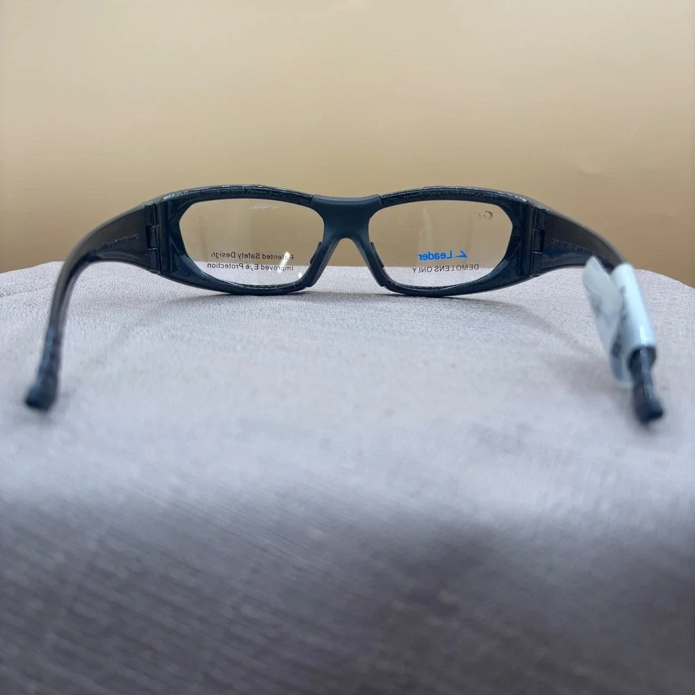 Leader Metrix Youth Sports Safety Glasses Black Glitter Frames 56-15 ASTM F803